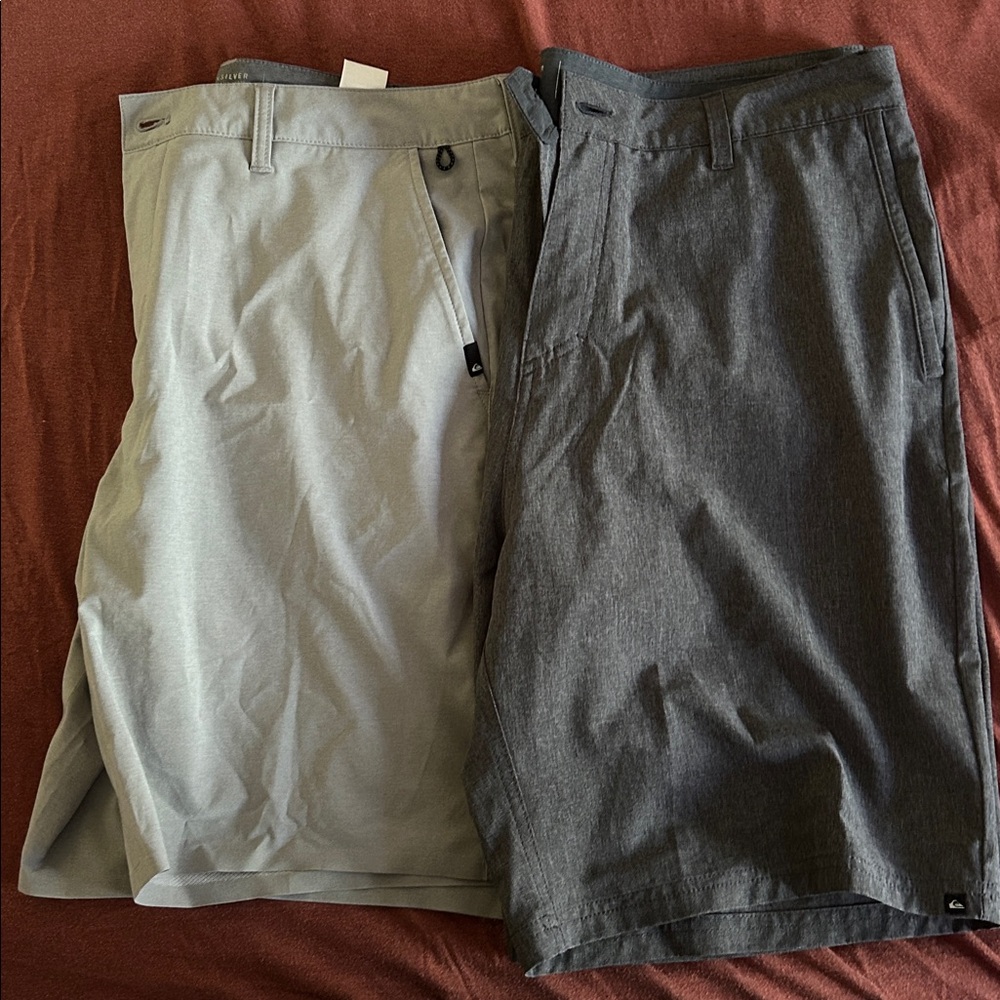 Quiksilver Gray and Black Walk Shorts